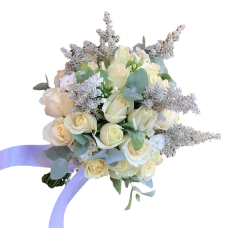 זר כלה מעוצב ורדים ותוספות מיוחדות