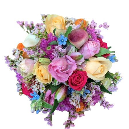 זר כלה צבעוני כפרי