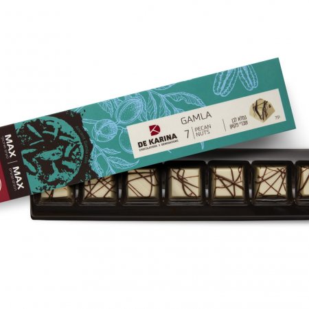 שוקולד גמלא לבן - שברי פקאן