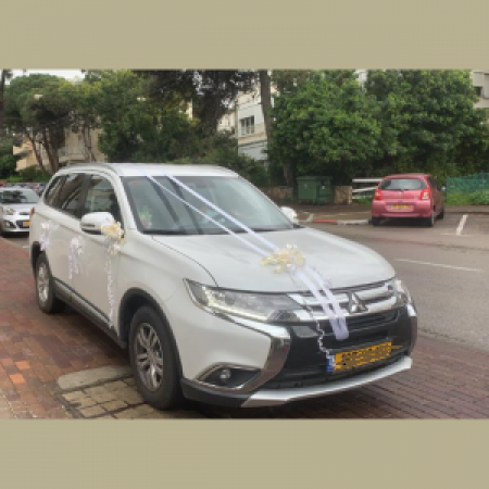 קישוט קלאסי לרכב חתן וכלה