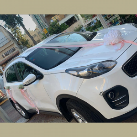 קישוט קלאסי לרכב חתן וכלה